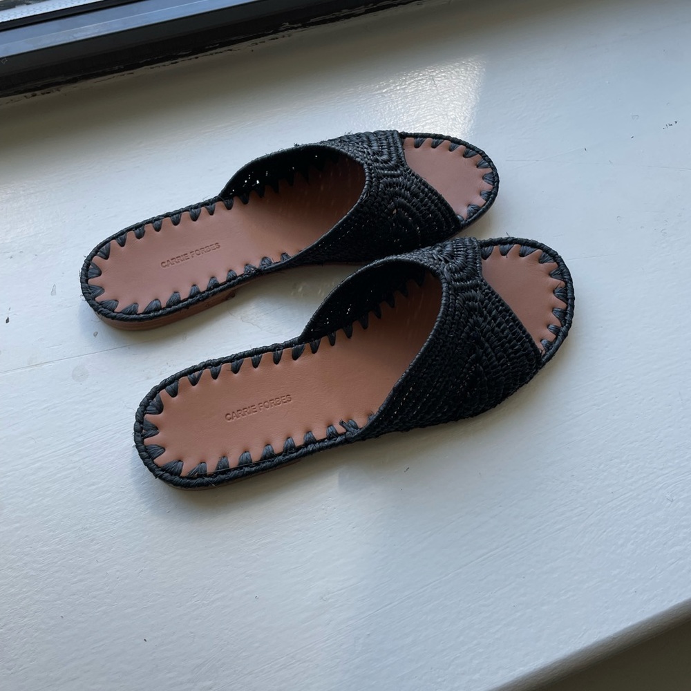 Rattan Carrie Forbes Slides sandals flats